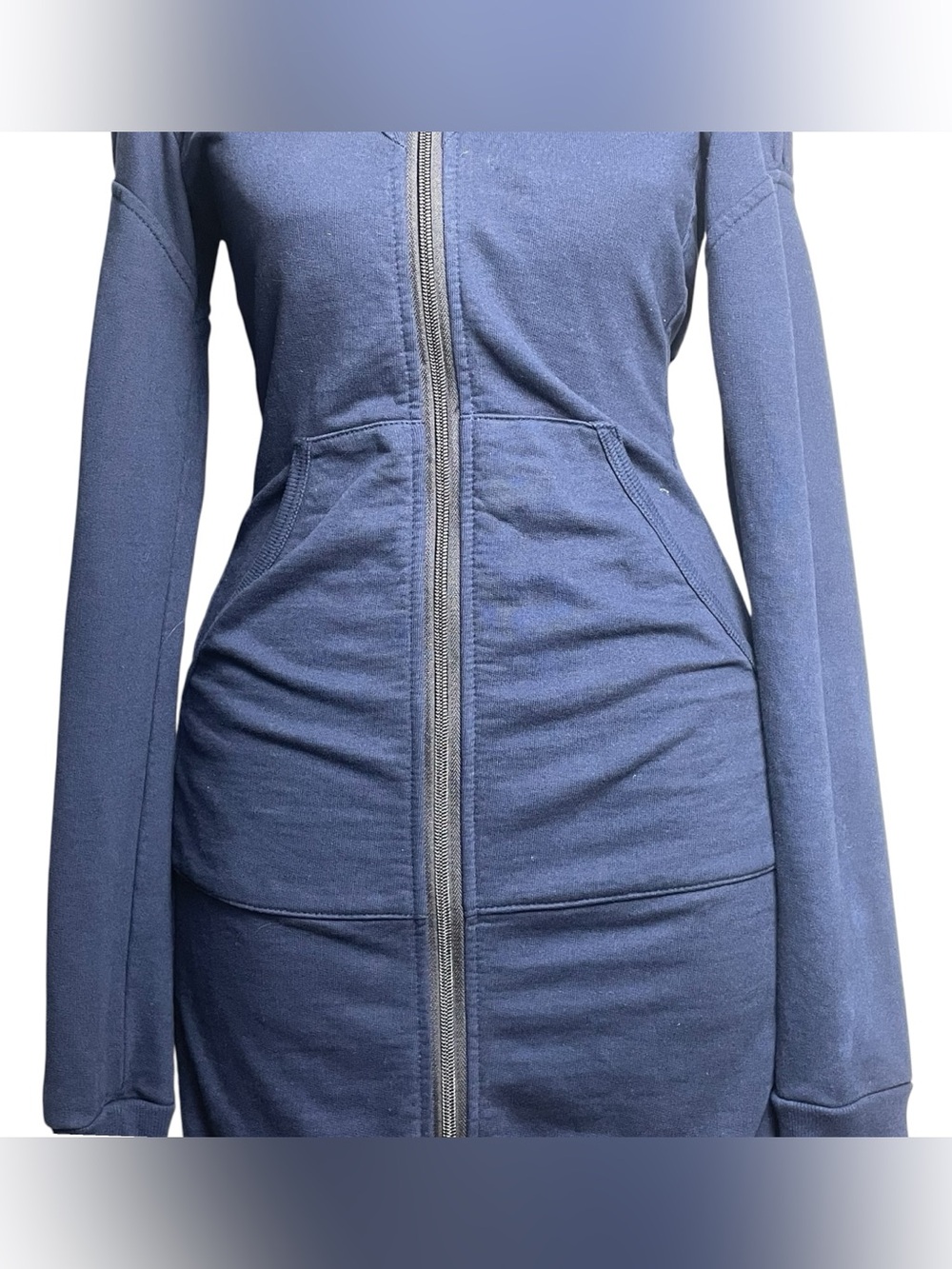 Prairie Underground Long Cloak Blue 100% Organic Cotton Hourglass Pockets USA Sm - Picture 4 of 12